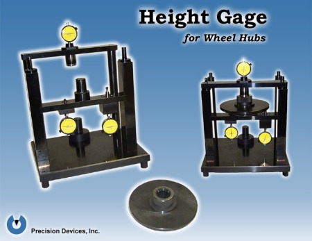 Height Gage for Wheel Hubs